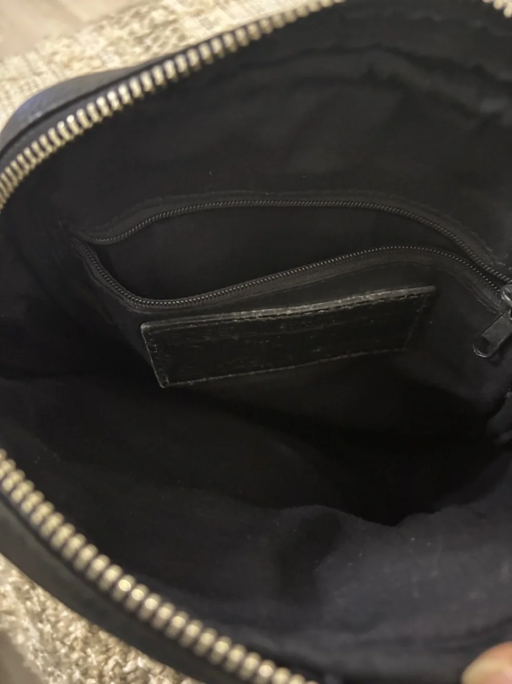 Fossil Expedition co. Black Leather Messenger Rare Vintage Crossbody Bag